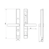 Khóa điện tử Hafele DL6600, cửa xoay - 912.20.145 - Hình ảnh 4